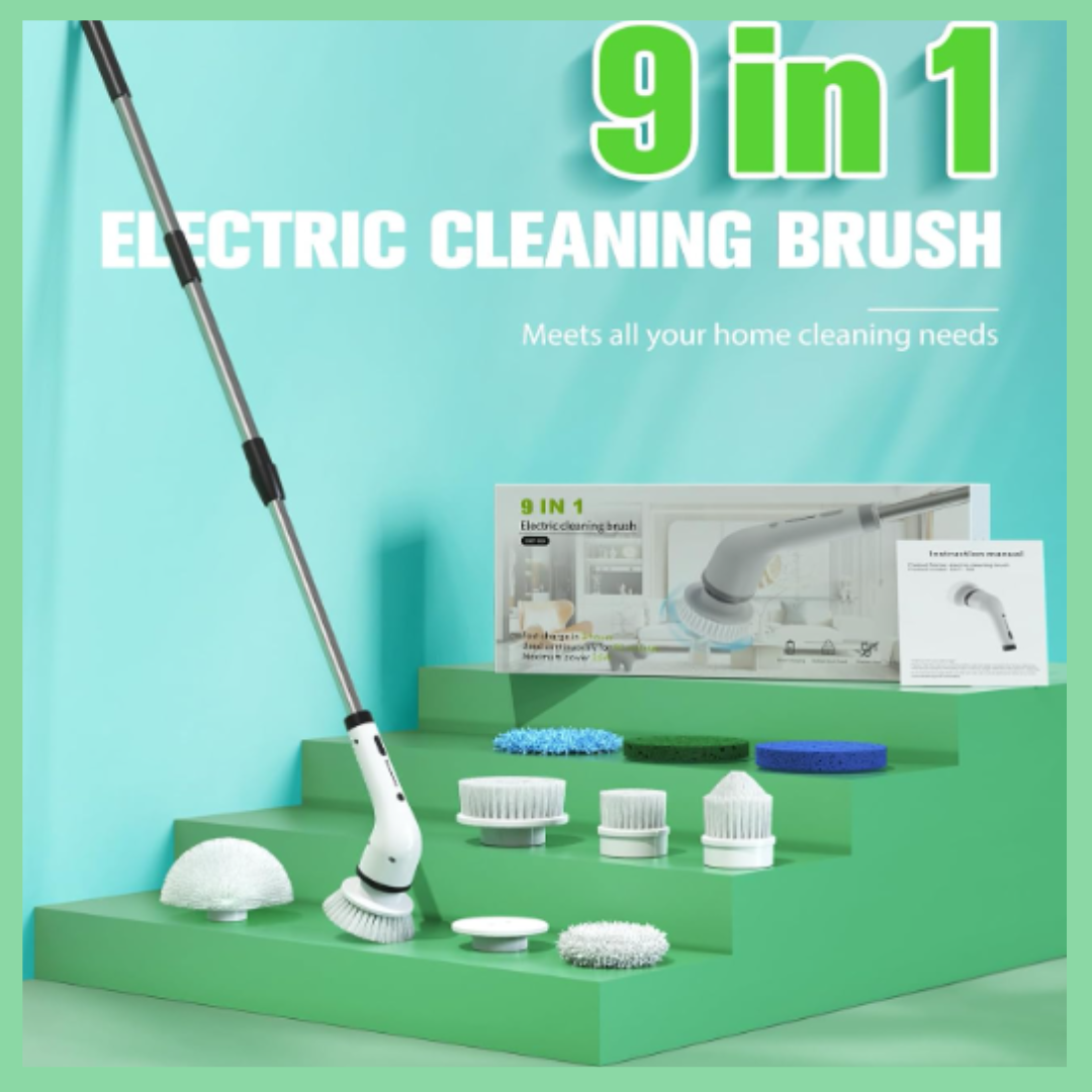 Cepillo Limpieza Eléctrico 9 en 1 – Brillo total sin esfuerzo