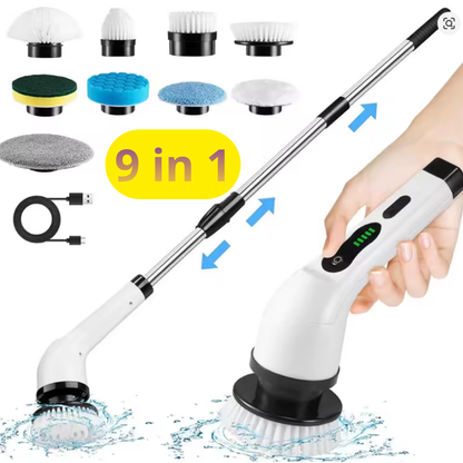 Cepillo Limpieza Eléctrico 9 en 1 – Brillo total sin esfuerzo